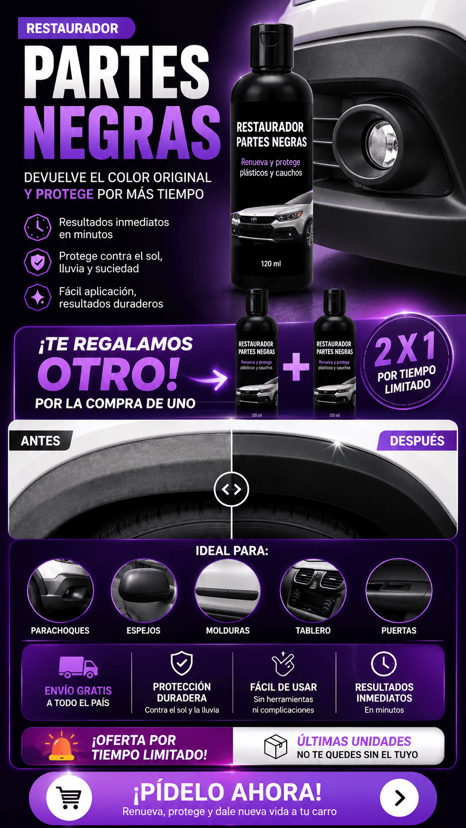 Restaurador Partes Negras - UltraBlack Pro™