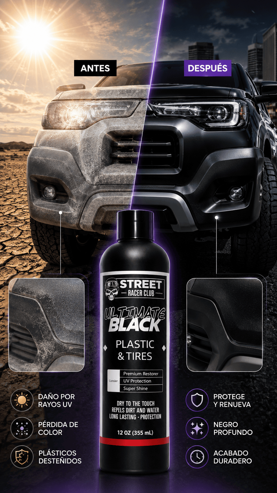 Restaurador Partes Negras - UltraBlack Pro™
