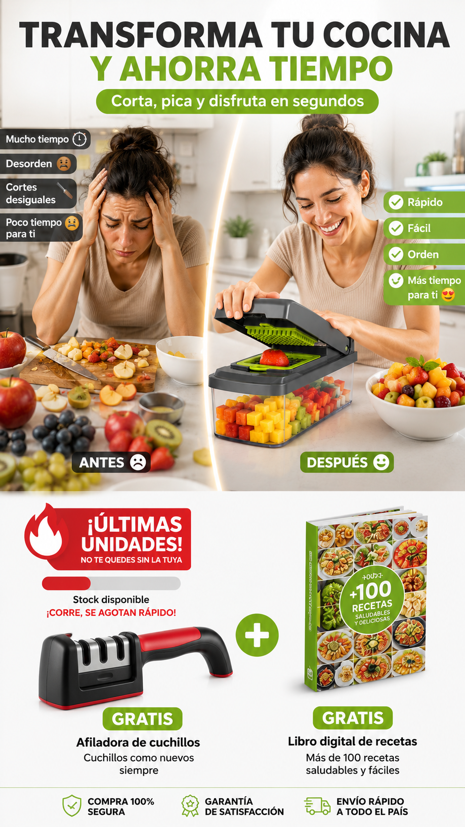 Menos tiempo en la cocina. Más tiempo para lo que realmente importa.