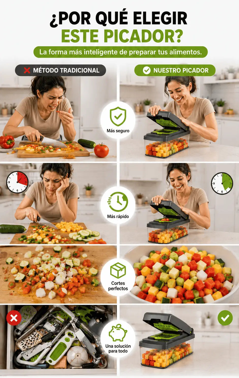 Menos tiempo en la cocina. Más tiempo para lo que realmente importa.