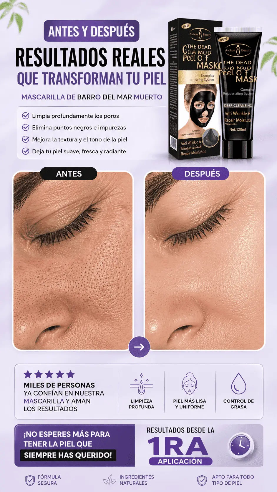 Mascarilla Gold Black Puntos Negros - ULTIMAS 7 UNIDADES